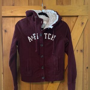 Y2K  2000 vintage Abercrombie & Fitch Cream Sherpa Jacket medium